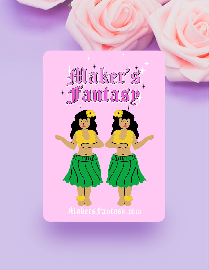 Hula Girl Earrings- Digital Cut File