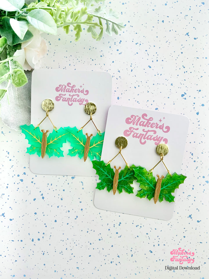 Leaf Butterfly Earrings- Digital Cut File