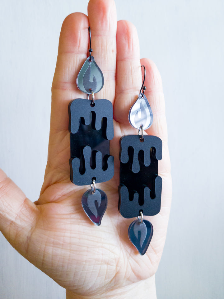 Double Flame Candle Earrings- Digital Cut File