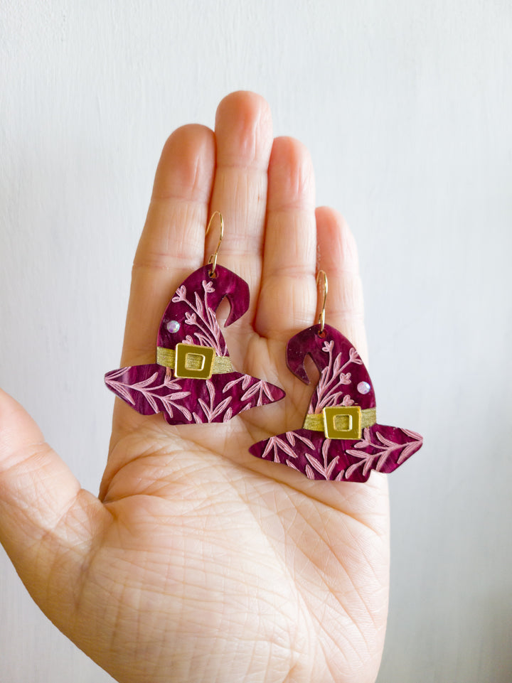 Witch Hat Earrings- Digital Cut File