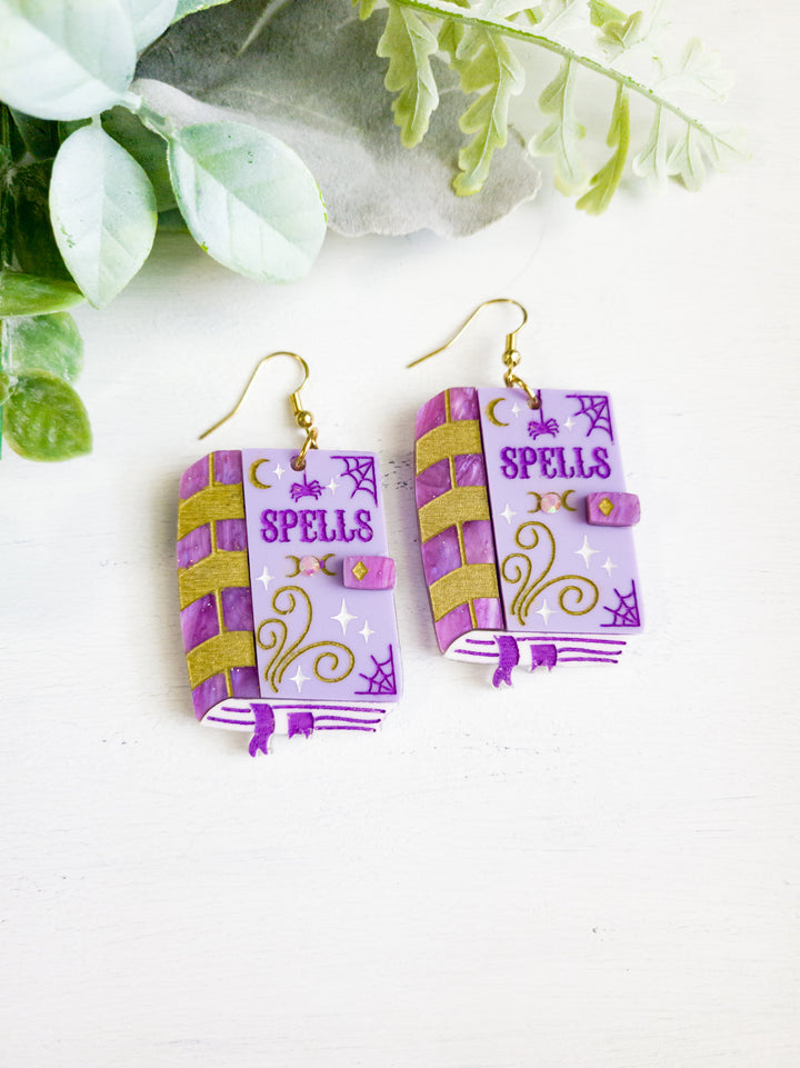 Spell Book Earrings- Digital Cut File
