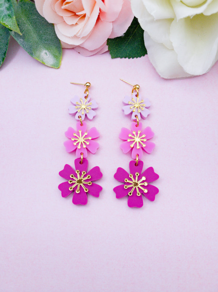 Stacked Flowers- Earring File