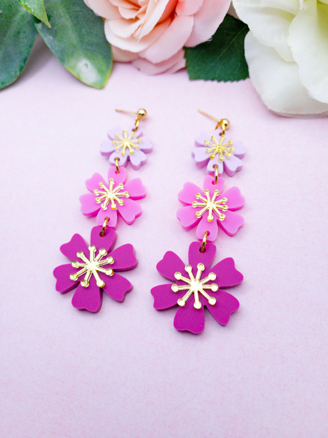 Stacked Flowers- Earring File