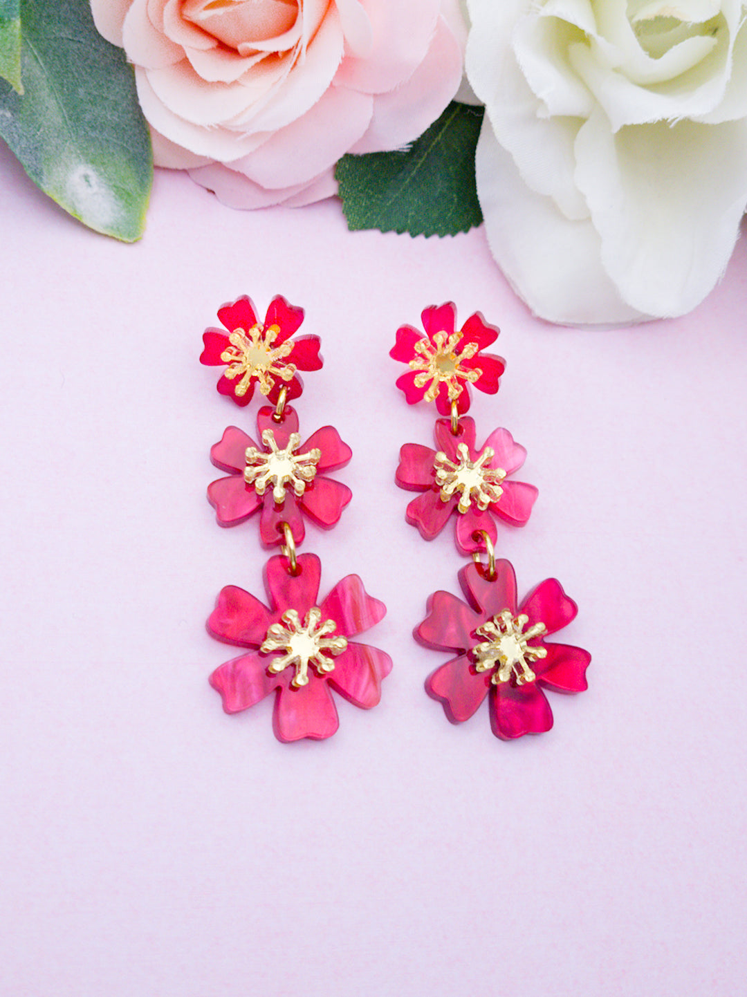 Stacked Flowers- Earring File