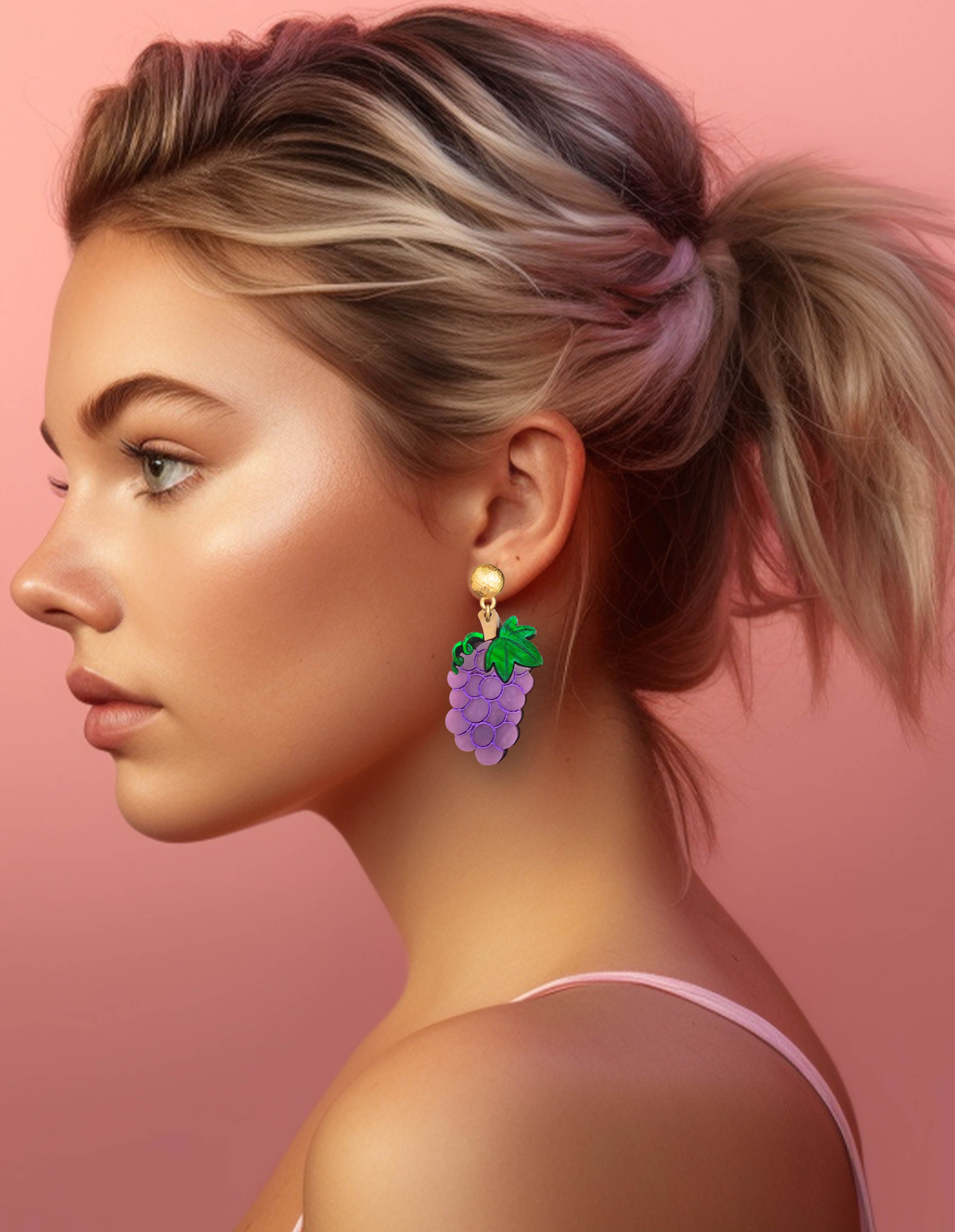 Grape earrings store