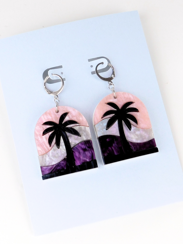 Palm Tree Arch Earrings- Digital Cut File