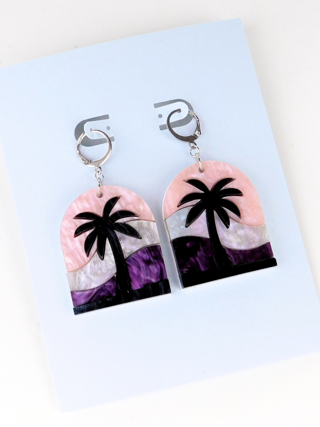 Palm Tree Arch Earrings- Digital Download