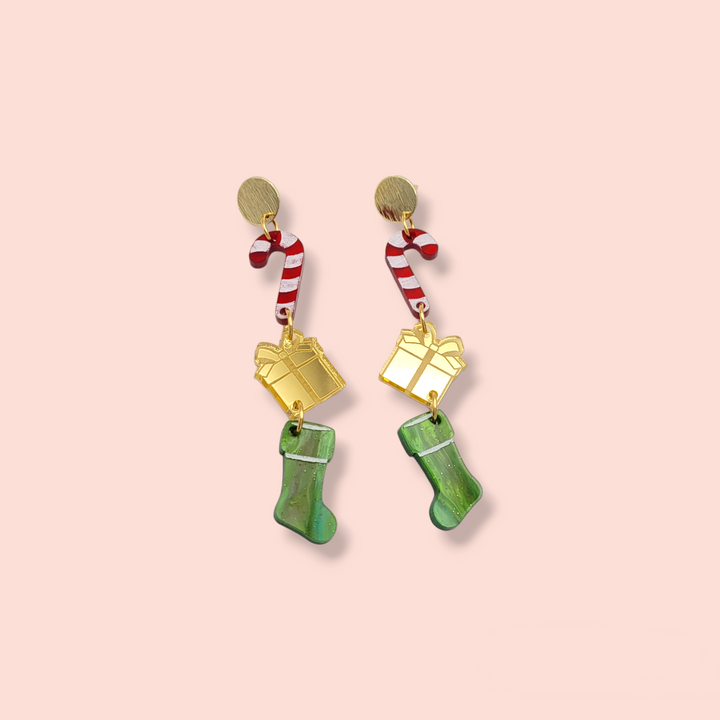 Christmas Trifecta Dangle Earrings- Digital Cut File