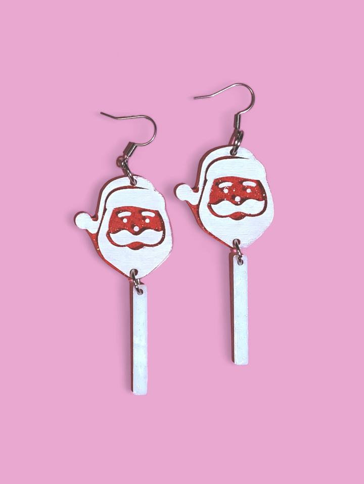 90s Santa Lollipop Earrings- Digital Cut File