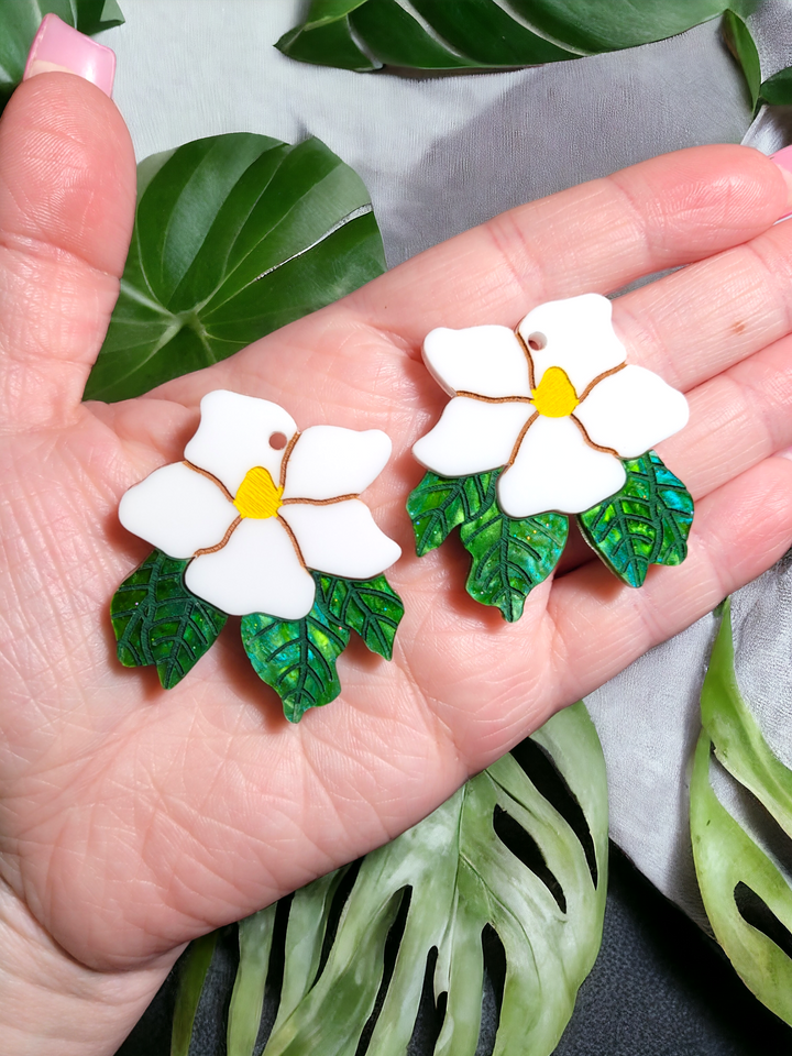 Magnolia Earrings- Digital Cut File