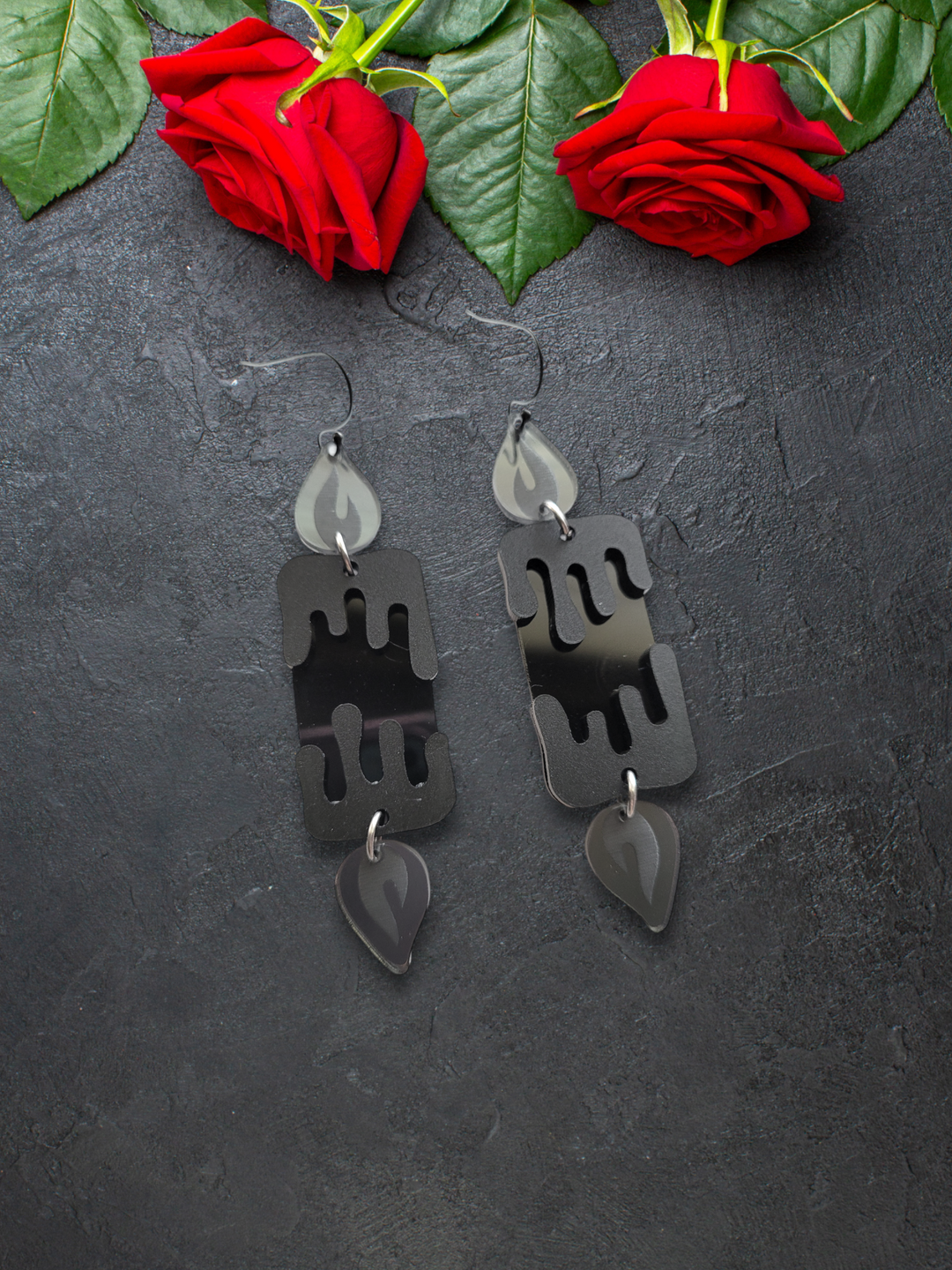 Double Flame Candle Earrings- Digital Cut File