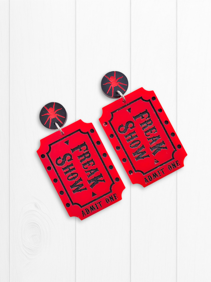 Freak Show Ticket Earrings- Digital Cut File