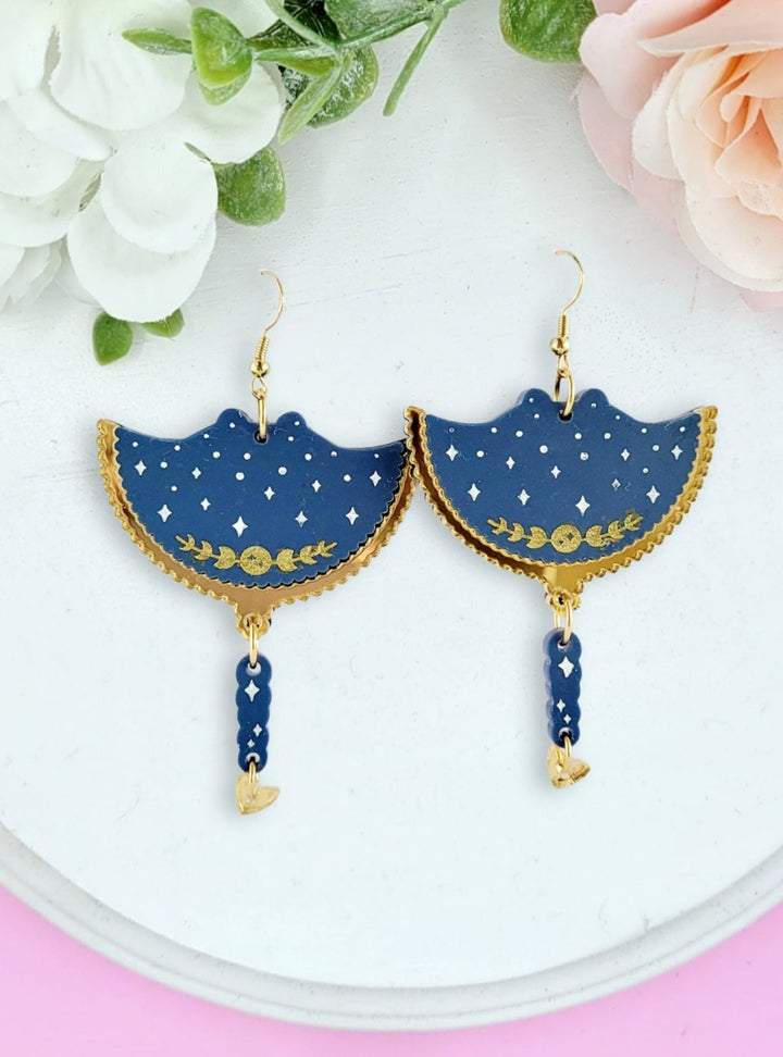Celestial Stingray Earrings- Digital Cut File