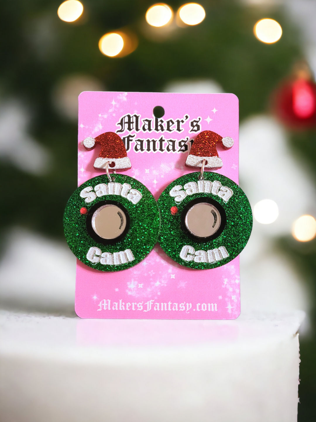 Santa Cam Earrings- Digital Cut File