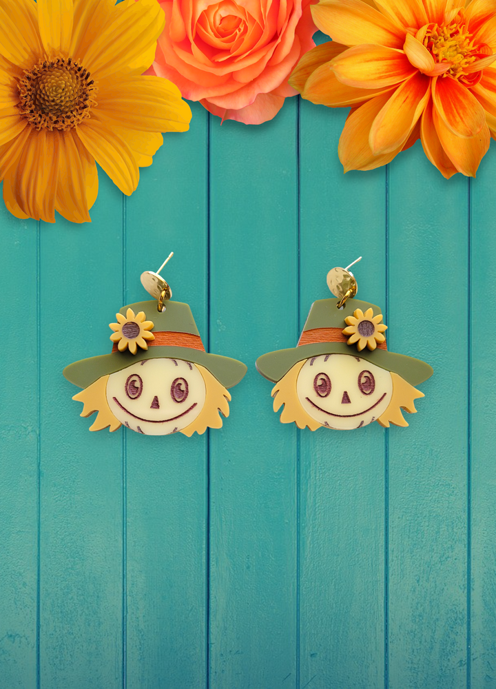 Scarecrow Earrings- Digital Cut File