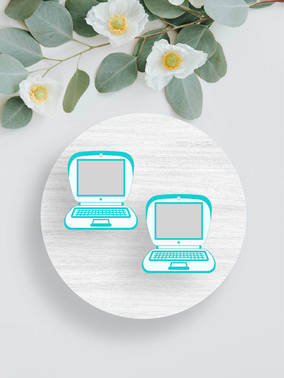 Retro Laptop Earrings- Digital Cut File