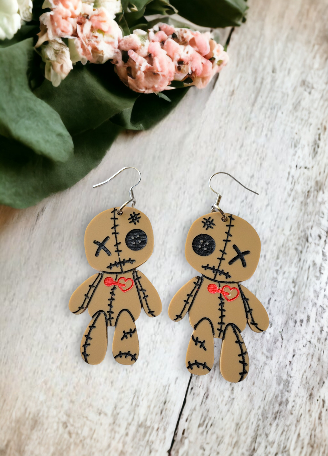 Cute Voodoo Doll Earrings- Digital Cut File