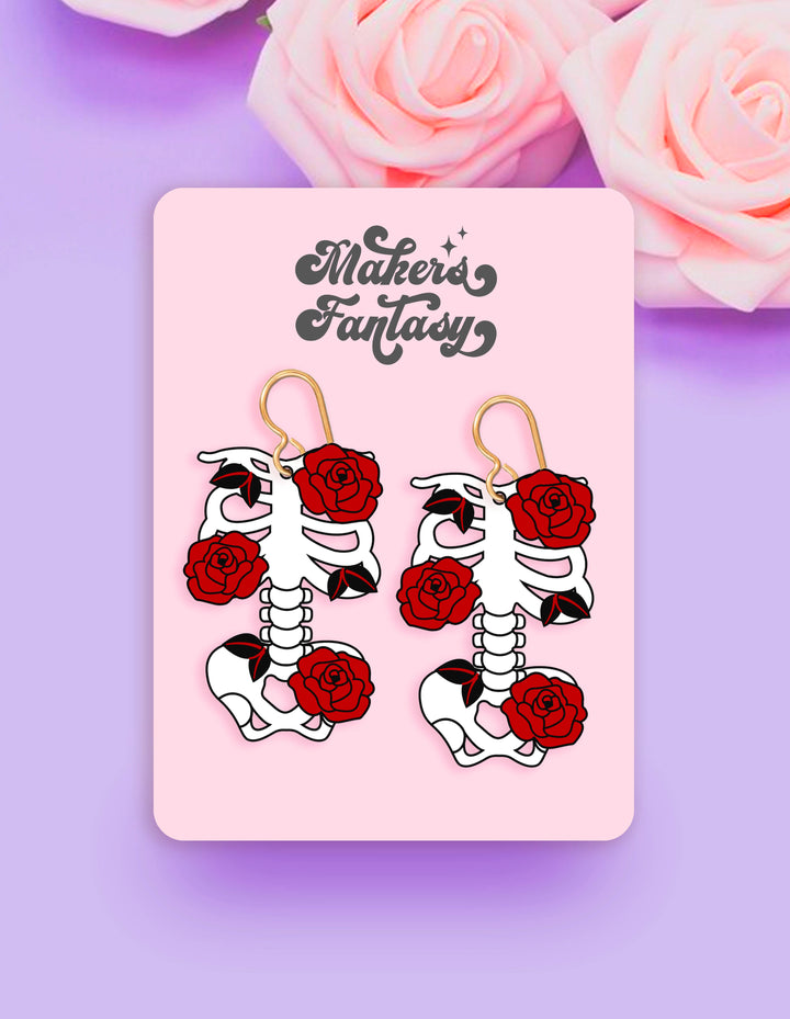 Lovely Bones Earrings- Digital Cut File