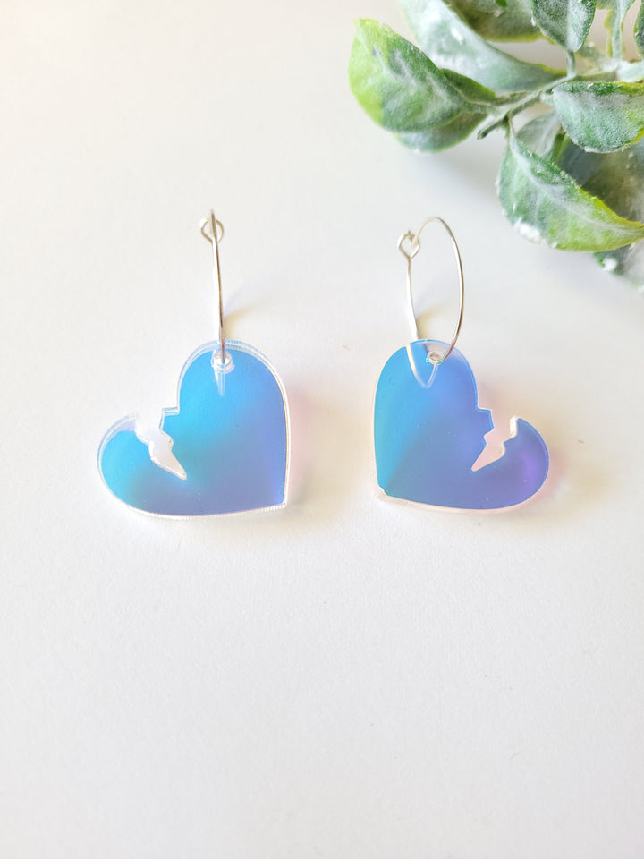 Broken Heart Earrings- Digital Cut File
