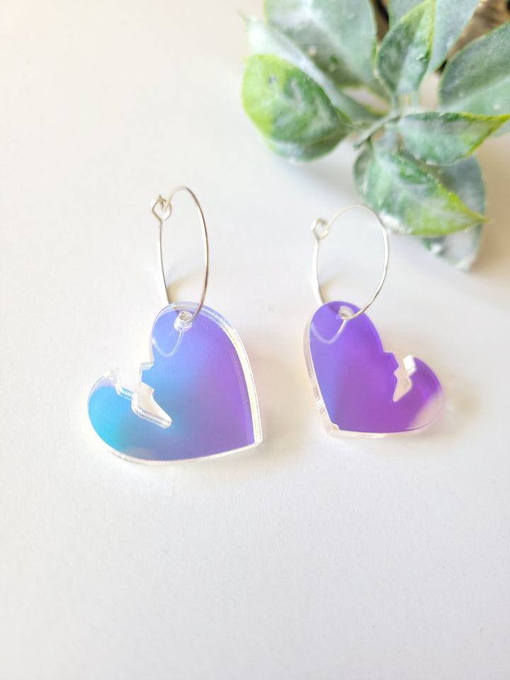 Broken Heart Earrings- Digital Cut File