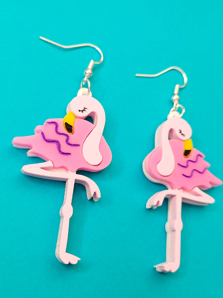 Flamingo Earrings- Digital Cut File