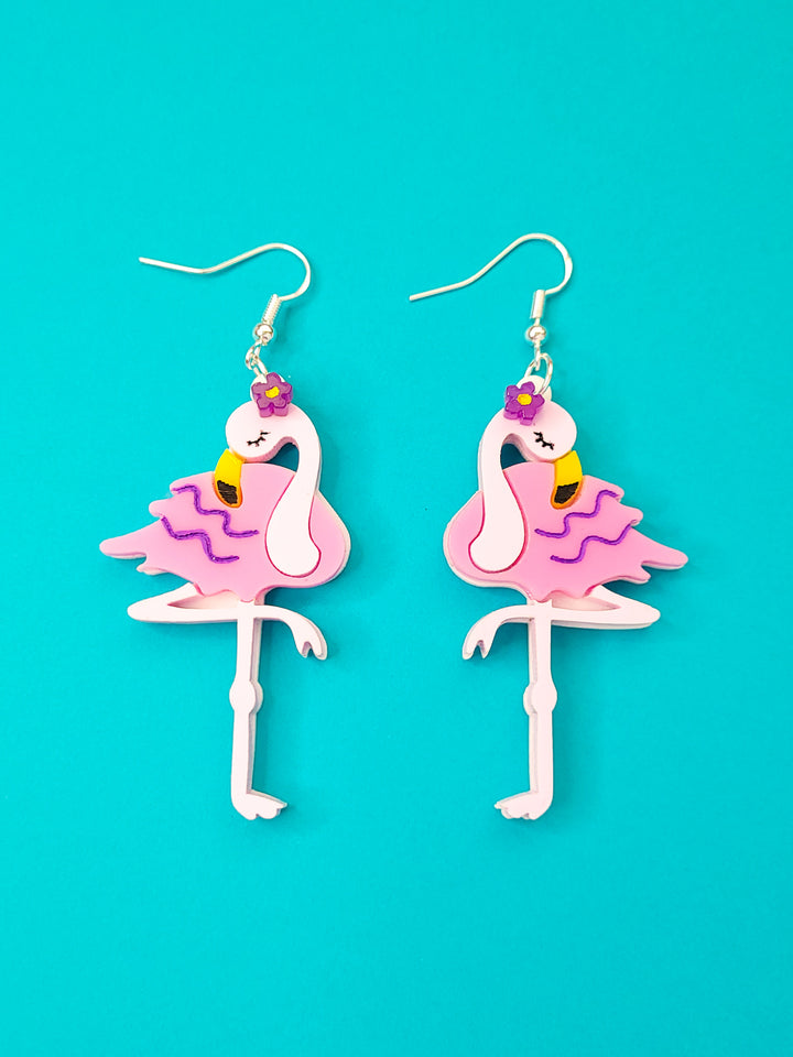 Flamingo Earrings- Digital Cut File