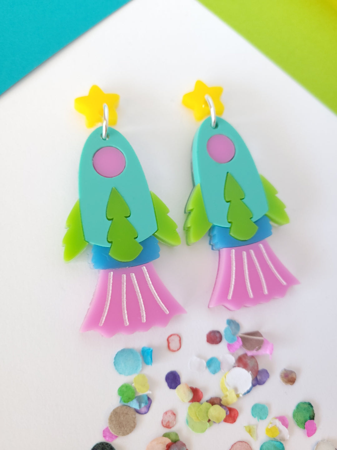 Spaceship Earrings- Digital Cut File