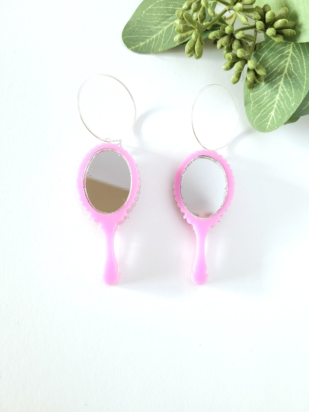 Hand Mirror Earrings- Digital Cut File