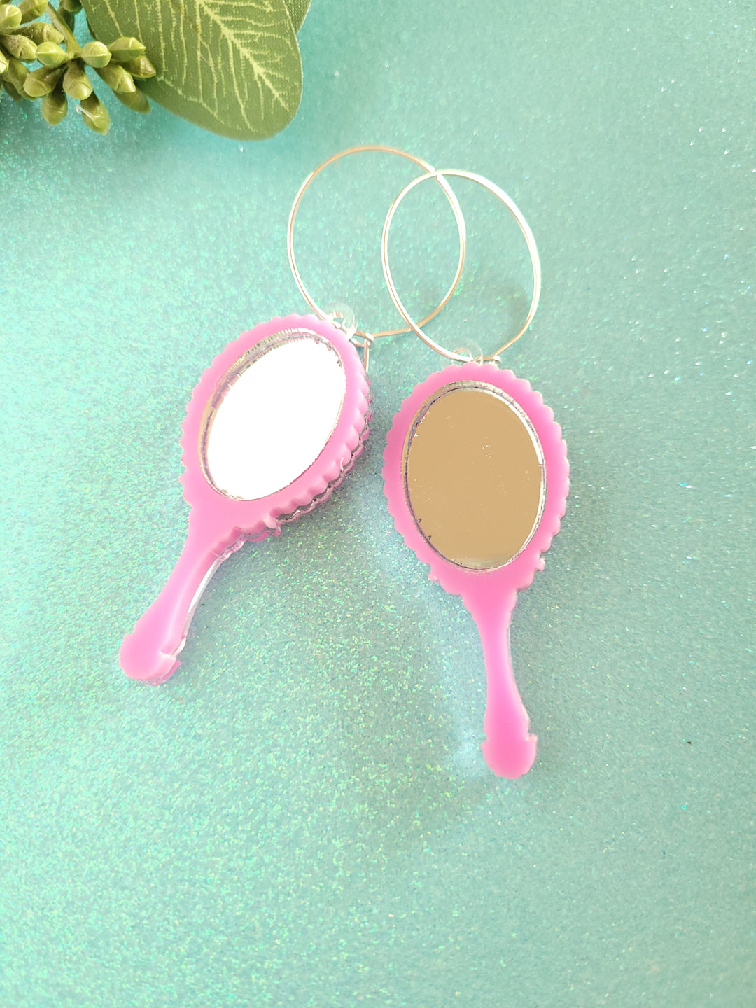 Hand Mirror Earrings- Digital Cut File