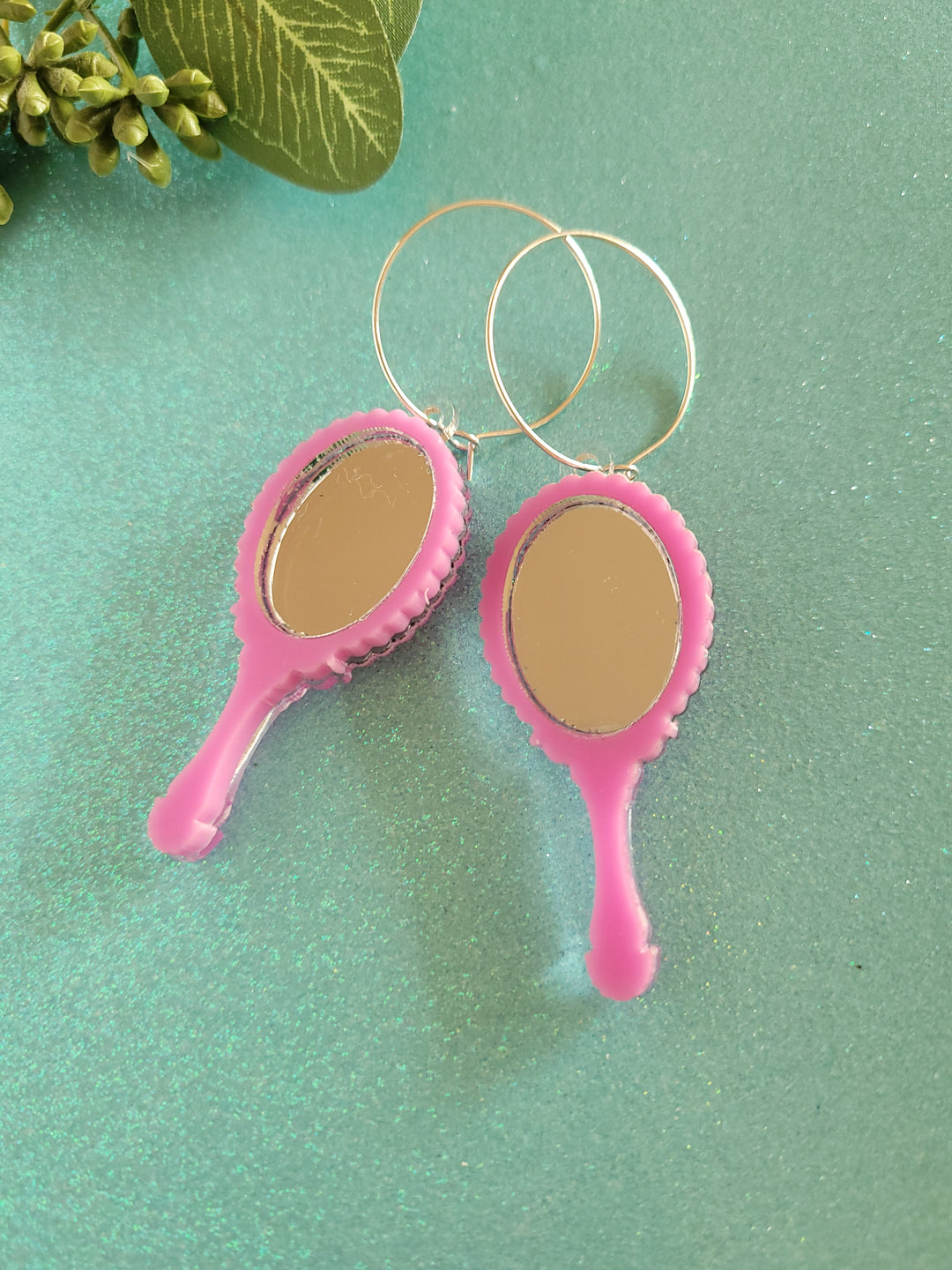 Hand Mirror Earrings- Digital Cut File