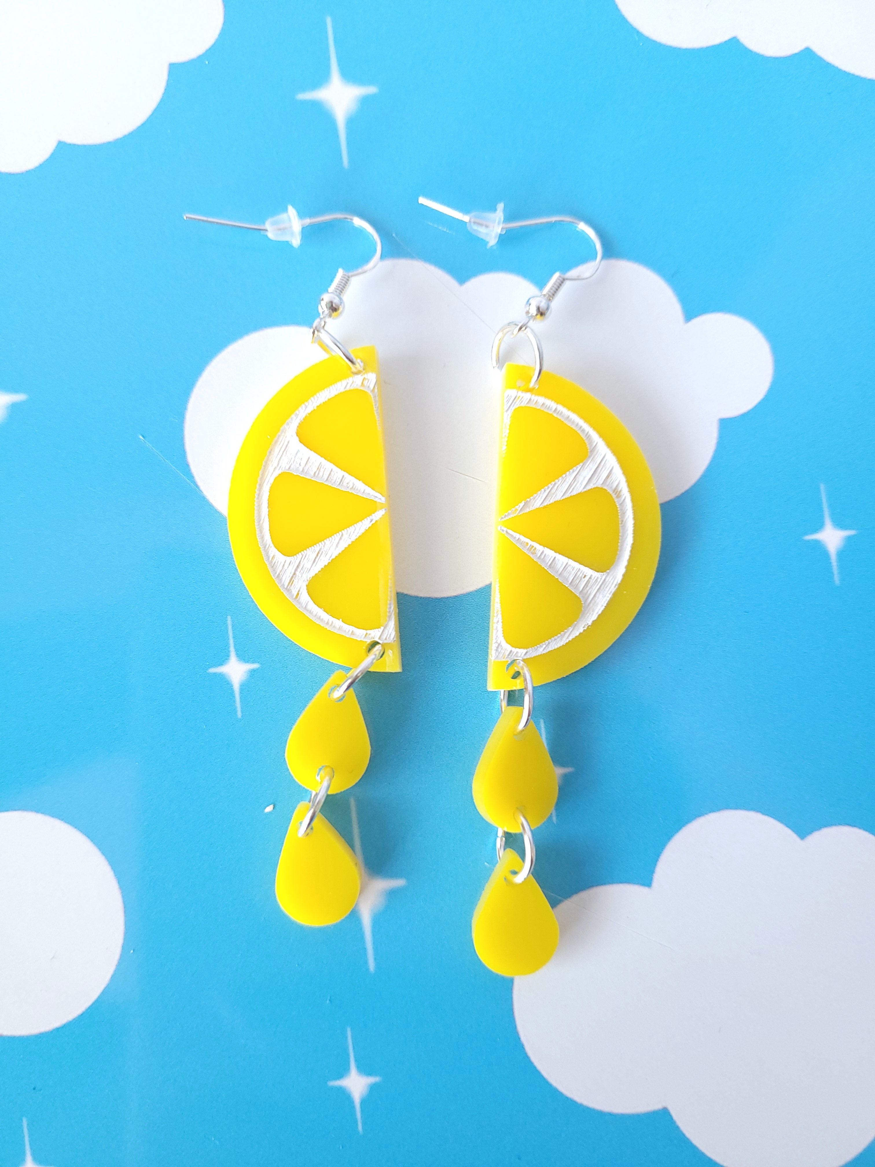 Lemon slice store earrings