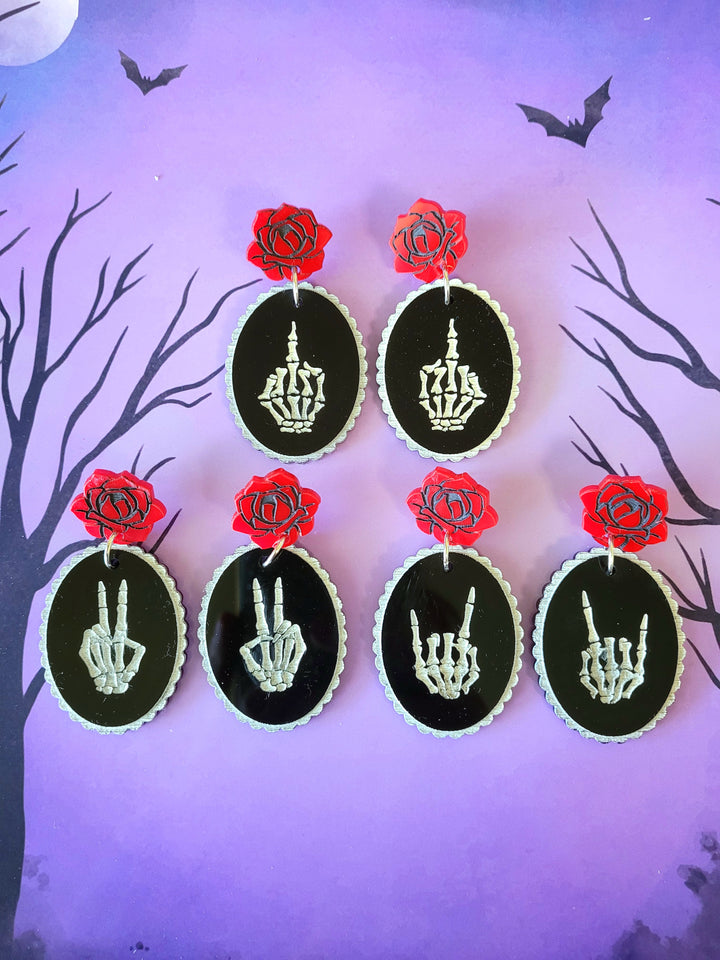 Skeleton Hands Earrings- Digital Cut File