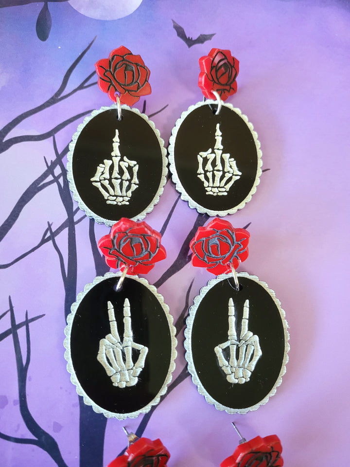 Skeleton Hands Earrings- Digital Cut File