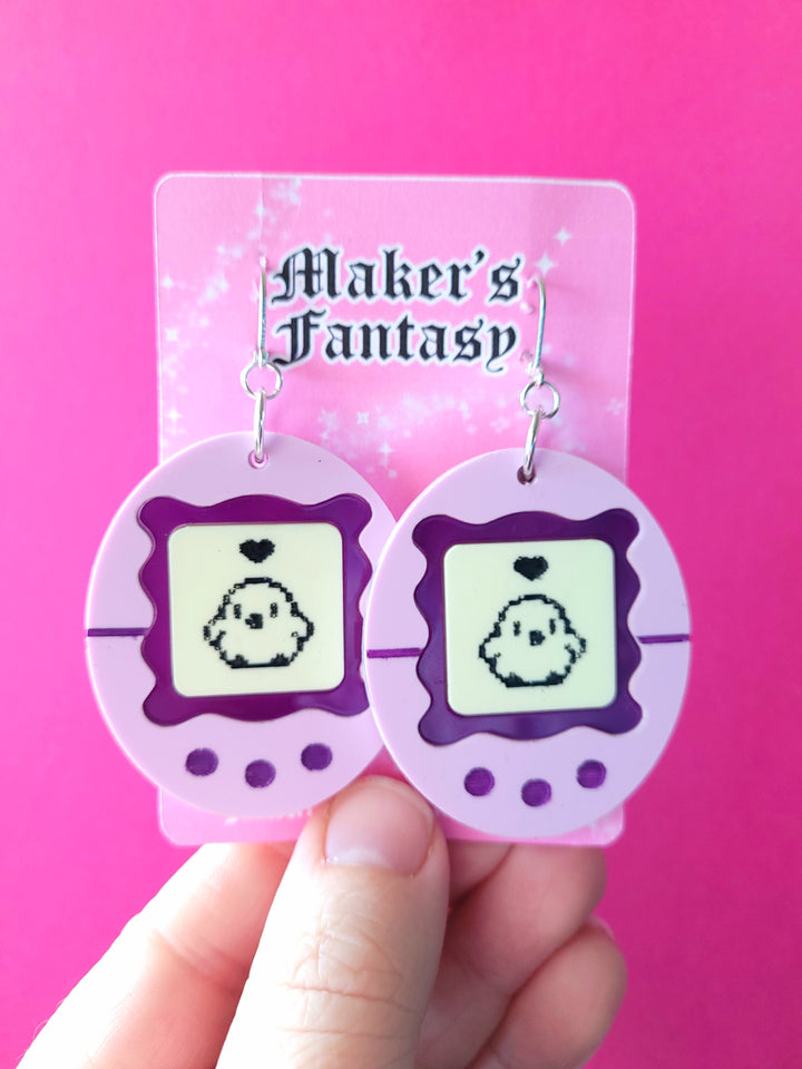 Virtual Pet Earrings- Digital Cut File