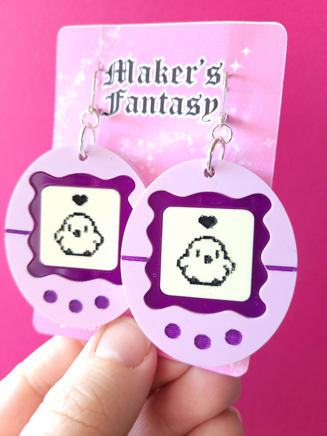 Virtual Pet Earrings- Digital Cut File