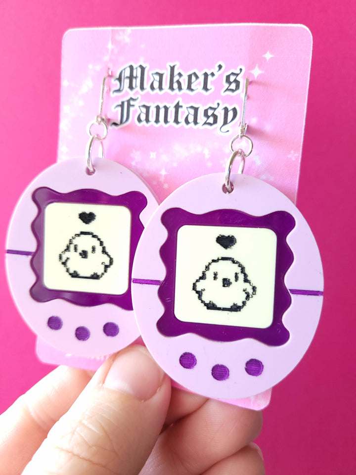 Virtual Pet Earrings- Digital Cut File