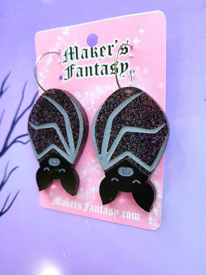 Sleeping bat earrings Clearance