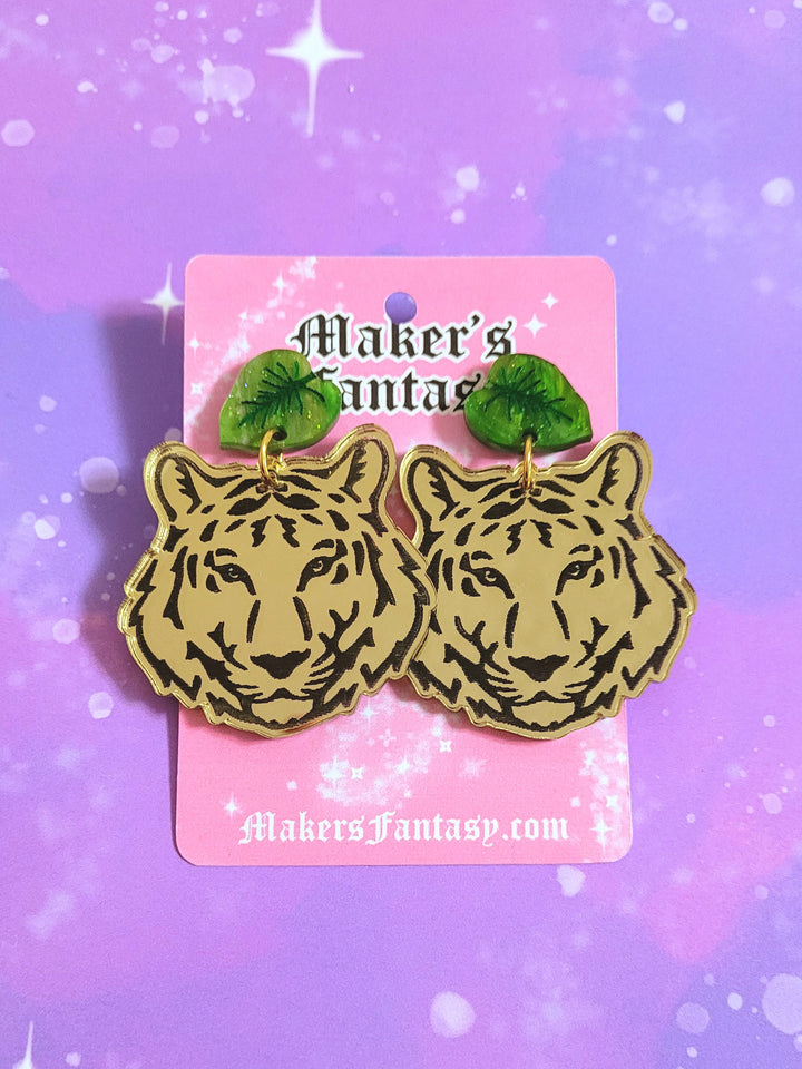 Tiger Earrings- Digital Cut File- Digital Cut File