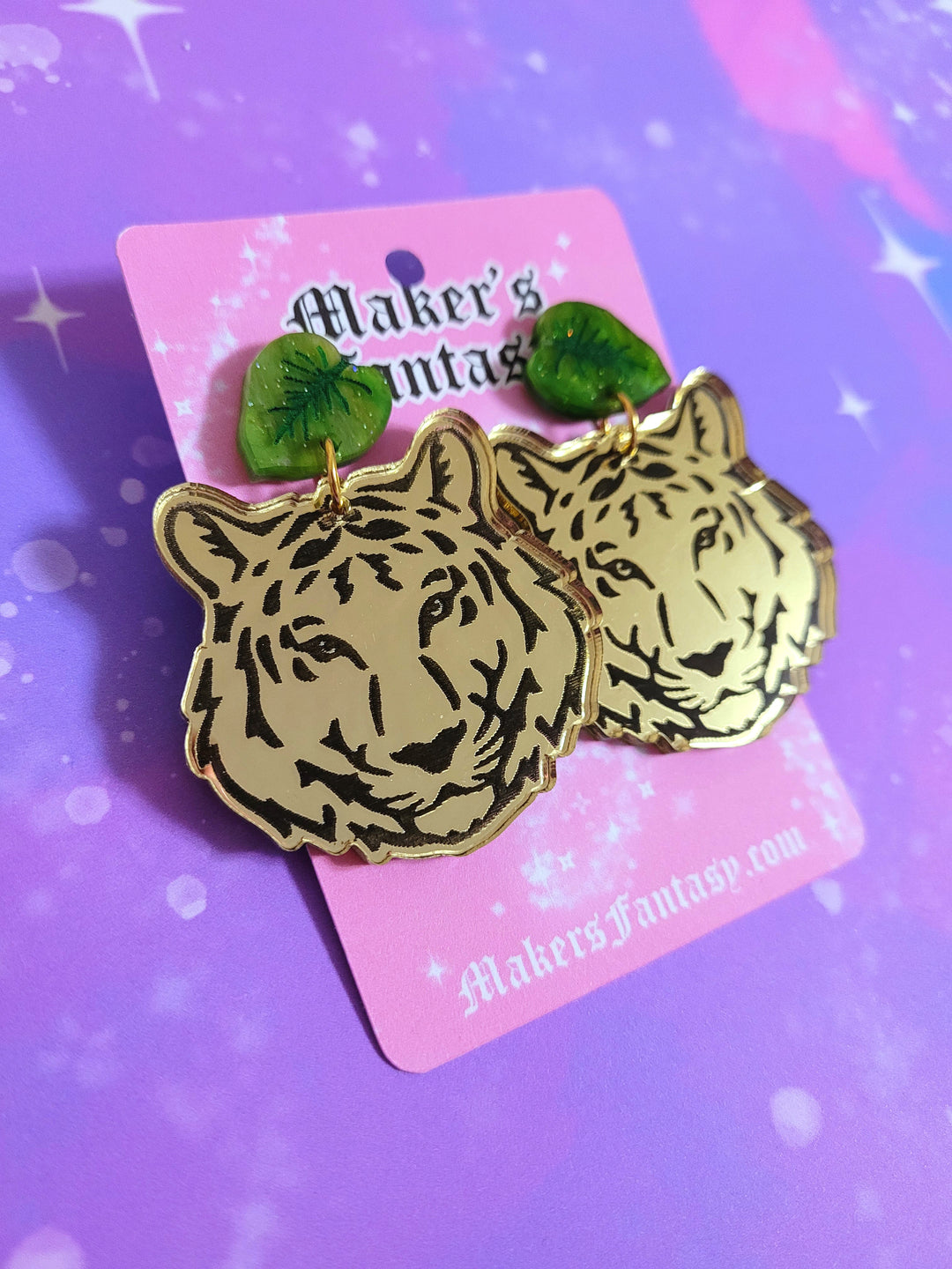 Tiger Earrings- Digital Cut File- Digital Cut File
