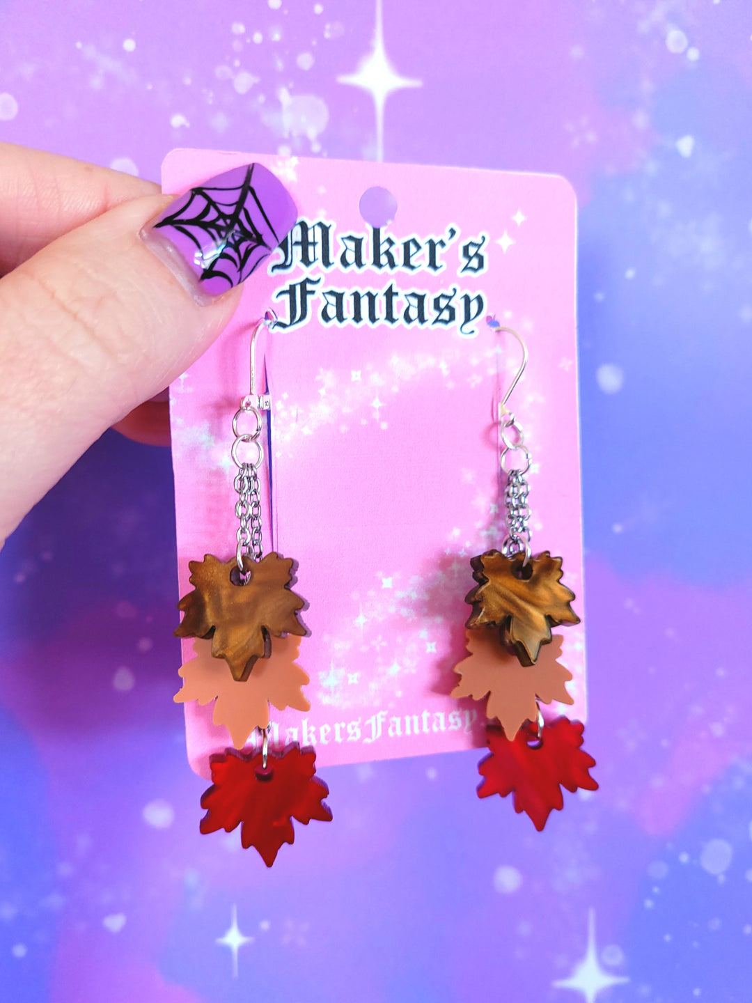Fall Leaf Dangle Earrings