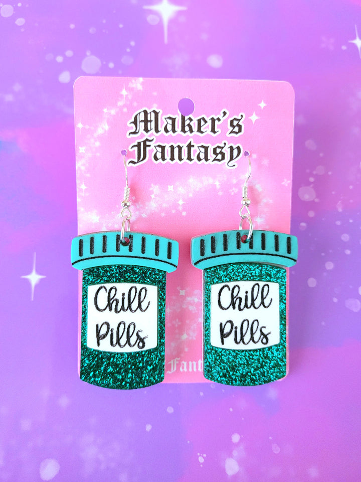 Chill Pill Earrings- Digital Cut File- Digital Cut File