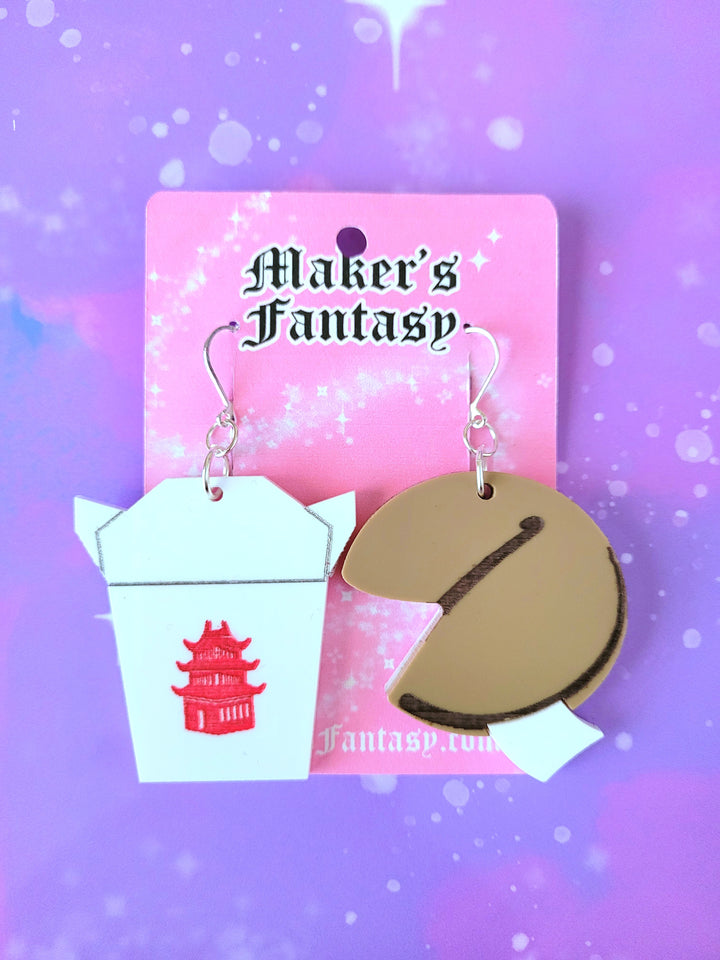 Chinese Food Takeout Earrings- Digital Cut File- Digital Cut File