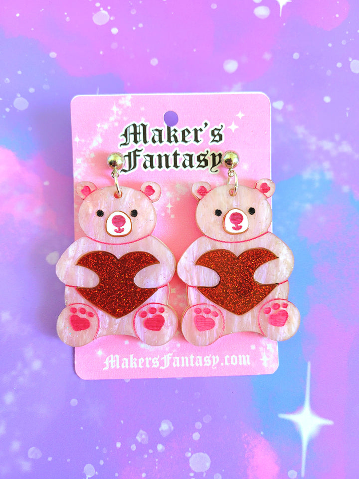 Valentine Bear Earrings