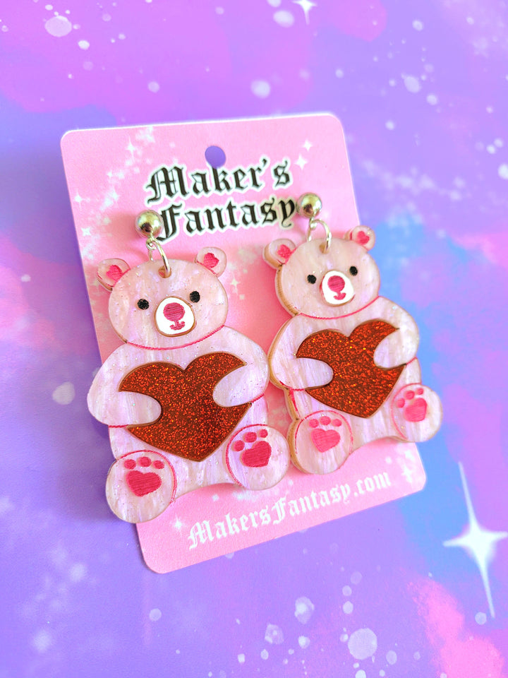 Valentine Bear Earrings