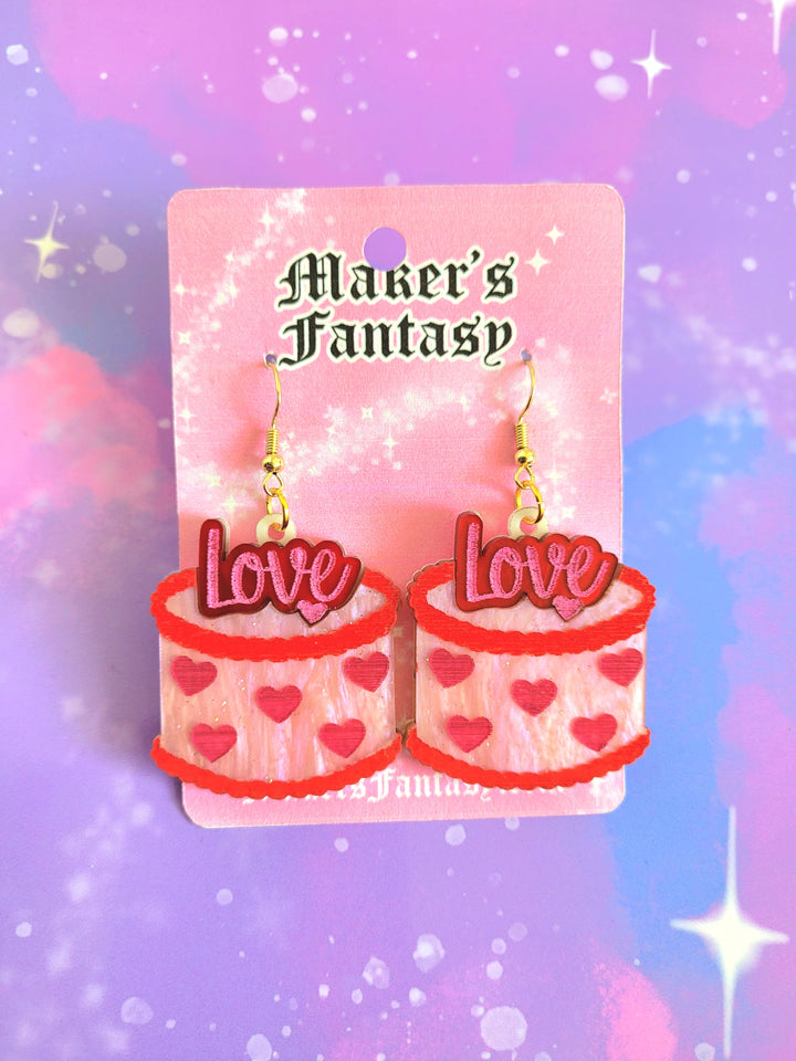 Valentine Cake Earrings