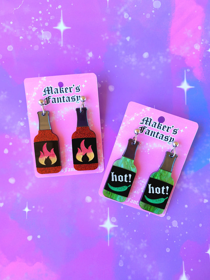 Hot Sauce Earrings- Digital Cut File