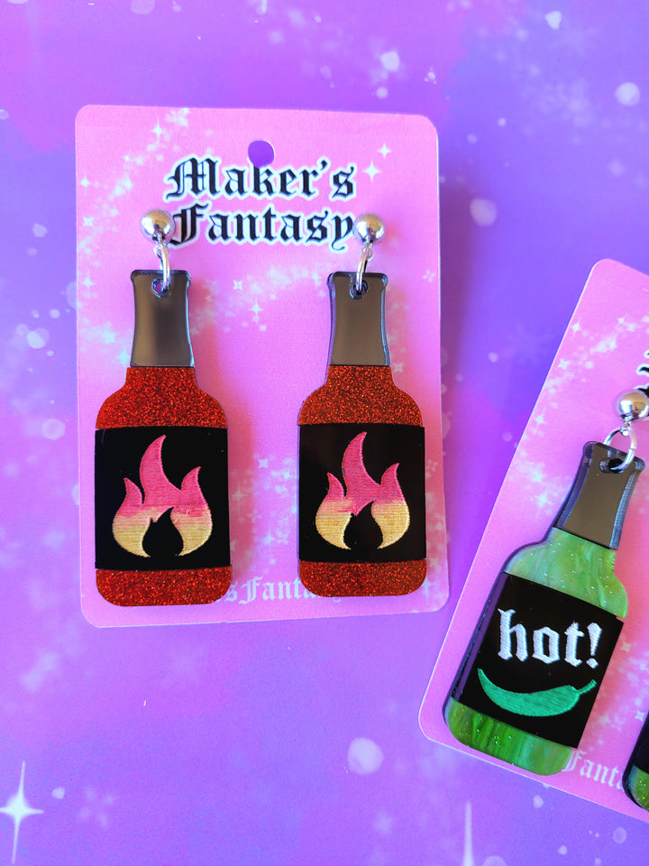 Hot Sauce Earrings- Digital Cut File