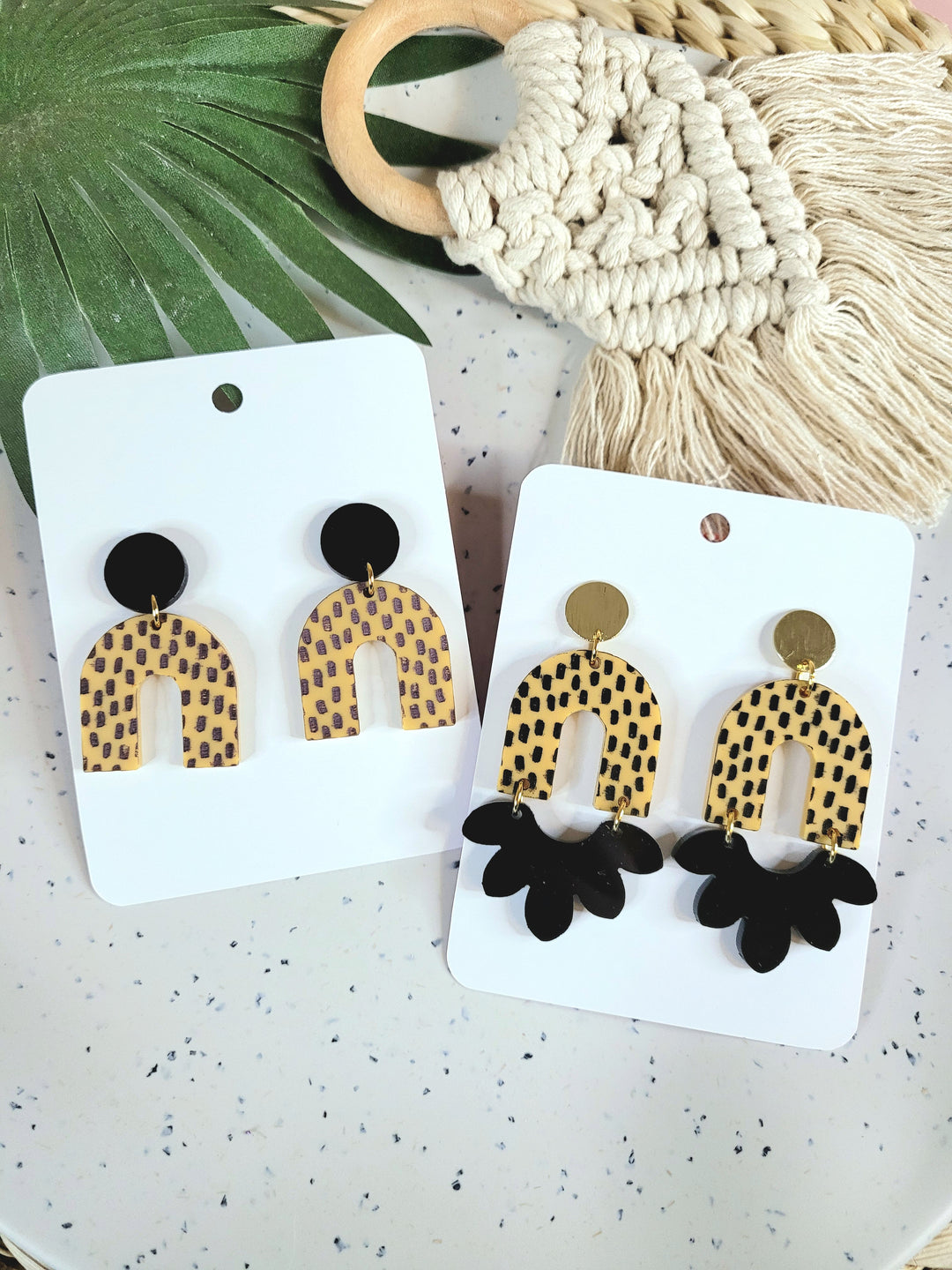 Speckled Arch Earrings- Digital Cut File