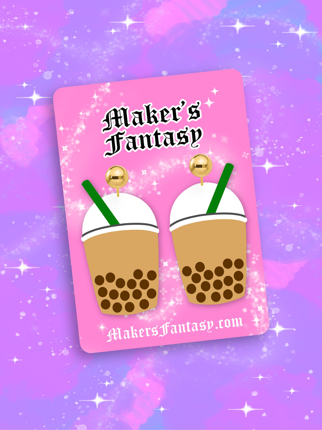 Boba Tea Earrings- Digital Cut File- Digital Cut File