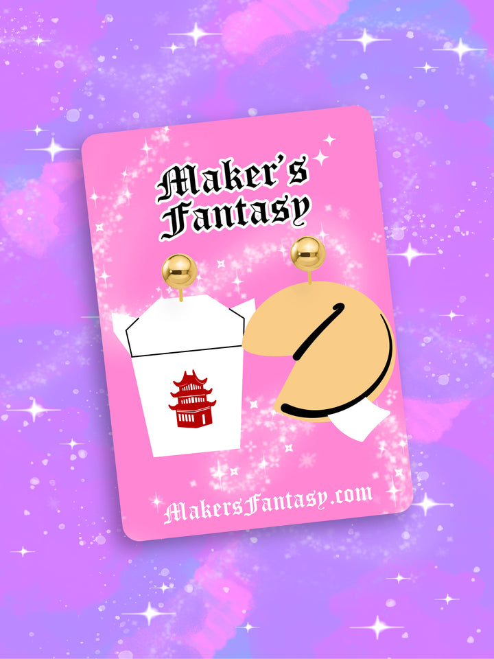 Chinese Food Takeout Earrings- Digital Cut File- Digital Cut File